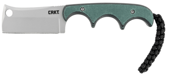The CRKT Minimalist Cleaver Fixed Blade Knife features a satin finish design of ruggedly durable 5Cr15MoV stainless steel blade.